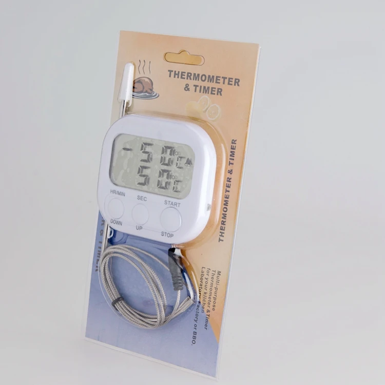 Цифровой термометр для еды, барбекю, мясо, печь для шоколада, молока, воды, масла, для приготовления пищи, электронный кухонный измеритель температуры, будильник, таймер времени