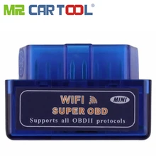 Mini elm327 wifi obd2 elm 327 auto obd 2 ii leitor de código ferramenta diagnóstico do carro scanner odb para ios android