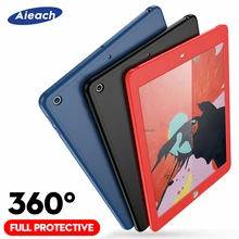 360 градусов полный чехол для Apple, iPad 9,7 с закаленным стеклом, силиконовый чехол для iPad 5-го 6-го поколения, Funda