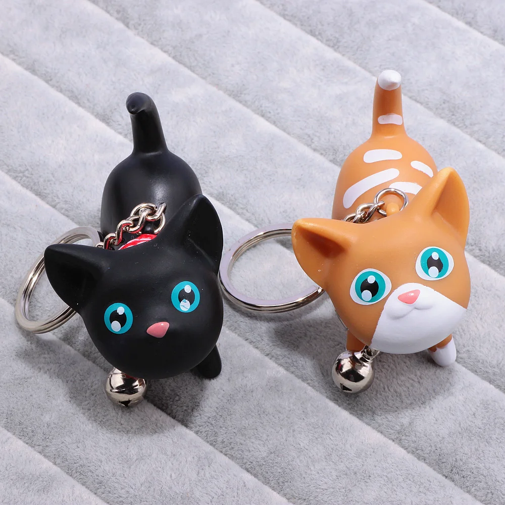 Cute Cat Keychain 2025 - Stainless Steel Pet Lover Keyring With Pillow Charm For Graduation Gift - View #6