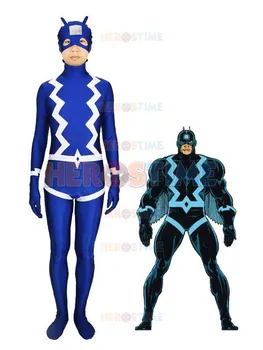 

Blue Black Bolt Costume Spandex Adult Halloween Cosplay Superhero Costumes For Men Fullbody Zentai Suit Free Shipping