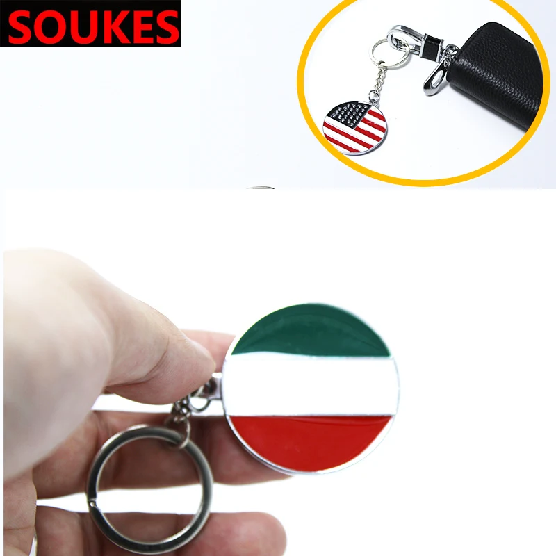 

2019 Flag Car Key Chain Logo Keychain Ring For Peugeot 206 307 407 308 208 3008 Toyota Corolla Yaris Rav4 Avensis Mini Cooper