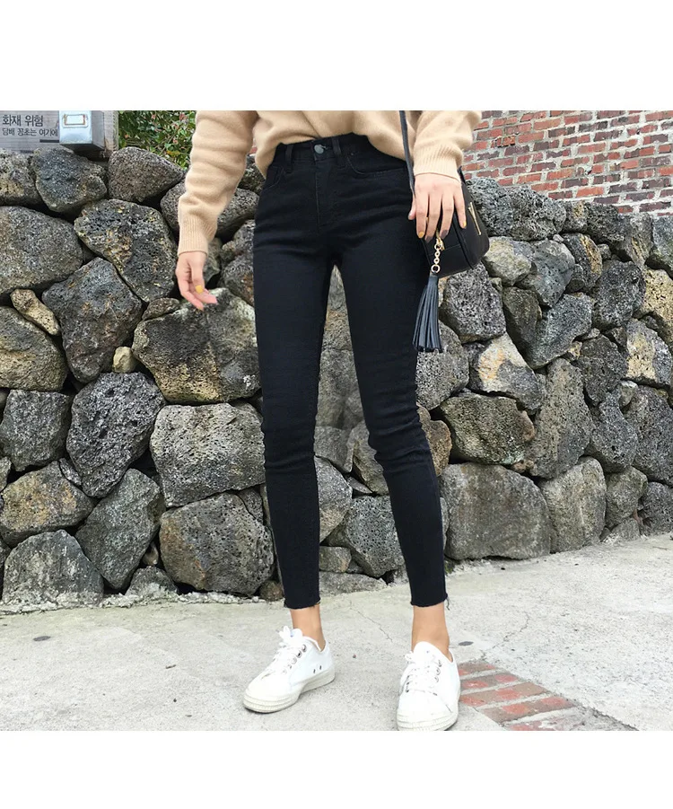Весенние женские джинсы Высокая талия джинсы модные тонкие узкие джинсовые узкие брюки для женщин джинсы Camisa Feminina леди жира брюки