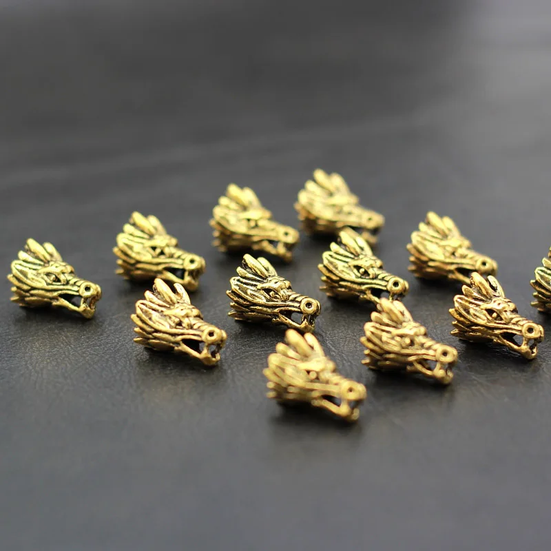 20-pcs-lot-Zinc-Alloy-Plating-Ancient-Gold-And-Silver-Dragon-Head-Pendant-For-DIY