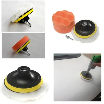 

4 inch Polishing Buffer Sponge Pad Set + Drill Adapter For Car Polisher Wholeslae