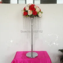 73 см высокий стол Центральная Свадебная хрустальная люстра стойка цветов для свадьбы декор стола