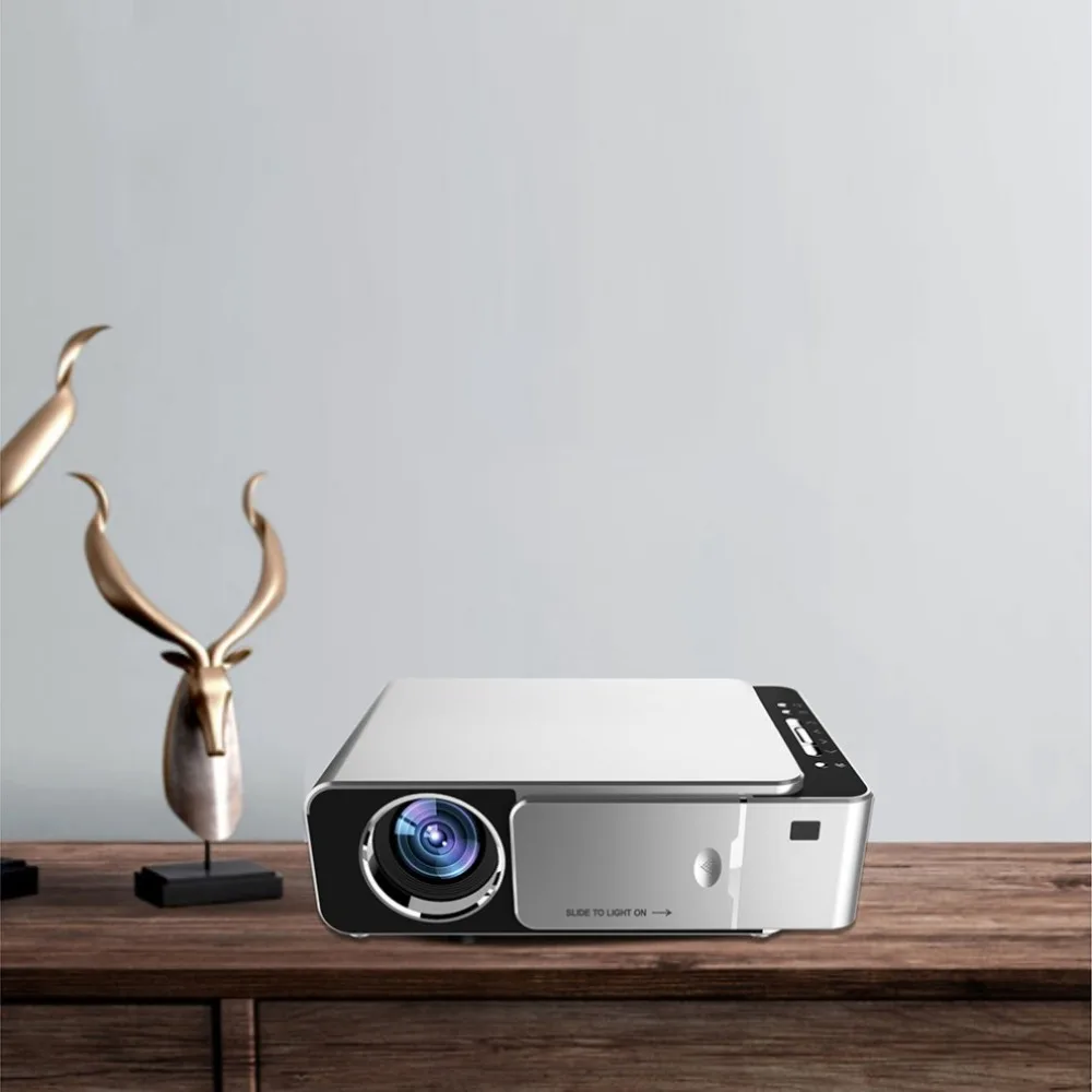 

T6 multi-language WIFI projector 1080P resolution home theater LED portable HD projector nice design small New arrival