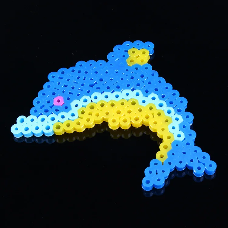 Hama Beads Template With Color Paper 5mm Plastic Stencil Jigsaw Perler Beads Diy Transparent Shape Puzzle Pegboard patterns