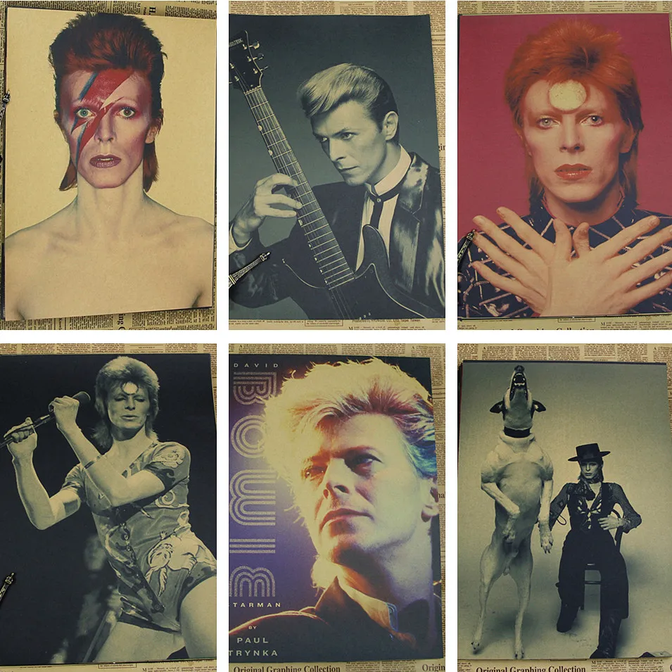

David Bowie Kraft Paper Retro Nostalgic Rock Poster Music Star Classic Picture/wall sticker /kraft poster