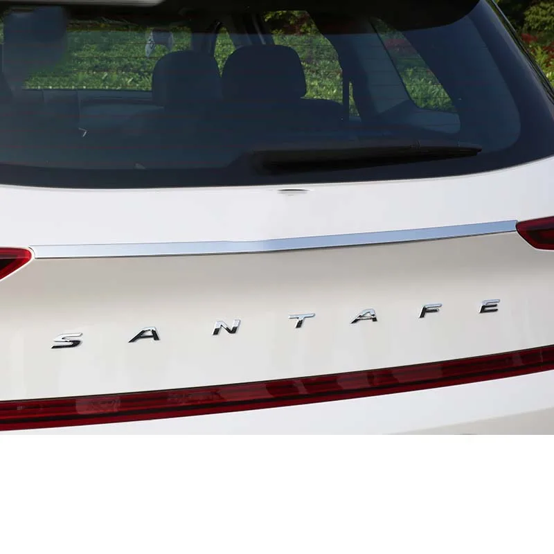 Lsrtw2017 нержавеющая сталь автомобиля хвост дверь багажник полосы планки для hyundai Santa Fe 4th поколения