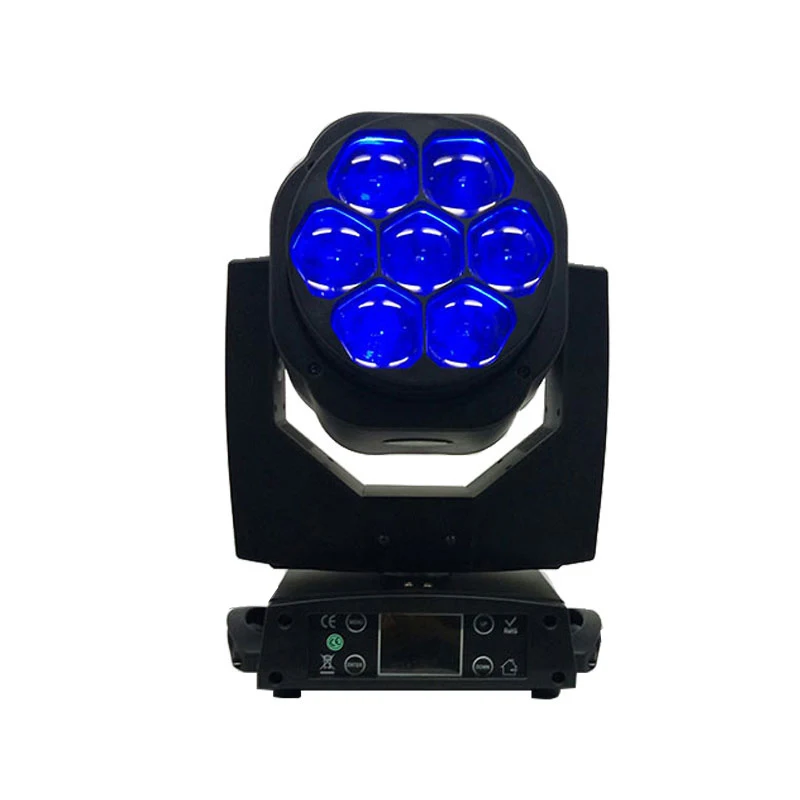 

New Big Bee Eye 7x15W LED moving head zoom function DMX 512 Wash Lights RGBW 4IN1 Beam effect light party/bar/DJ/stage Lighting