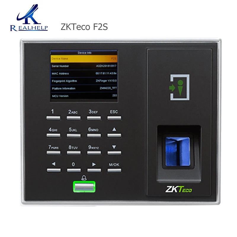 

ZKTeco Access 3.5 TCP/IP and RS232 Biometric Access Control F2S LAN Fingerprint sensor Support Turkish DC 12V/3A