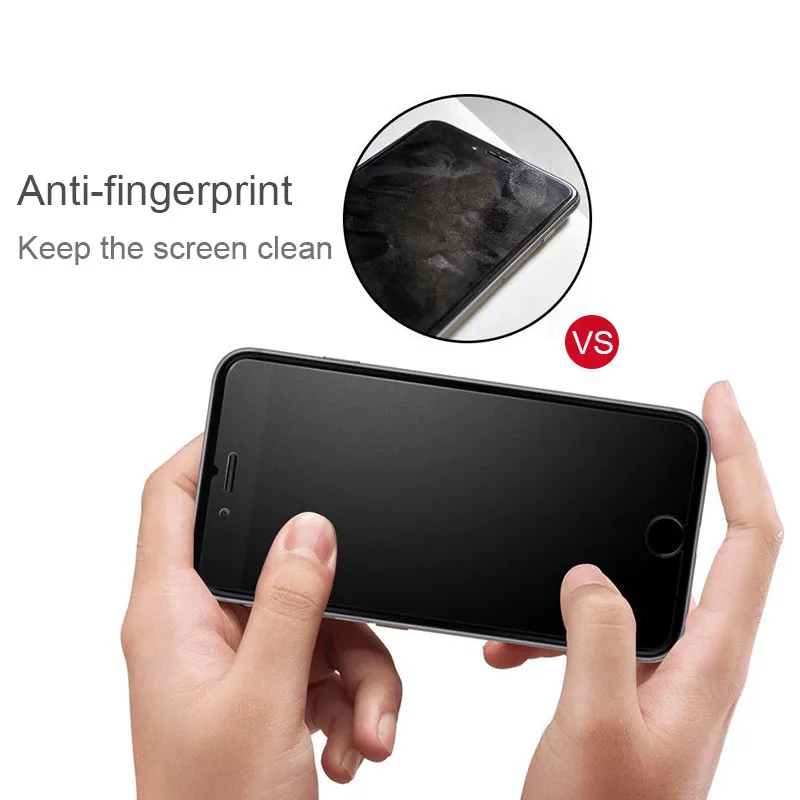 

Matte No Fingerprint Tempered Glass Screen Protector For iPhone X 7 7 Plus 6 6S Plus 5 5S 5C SE Frosted Protective Glass Film