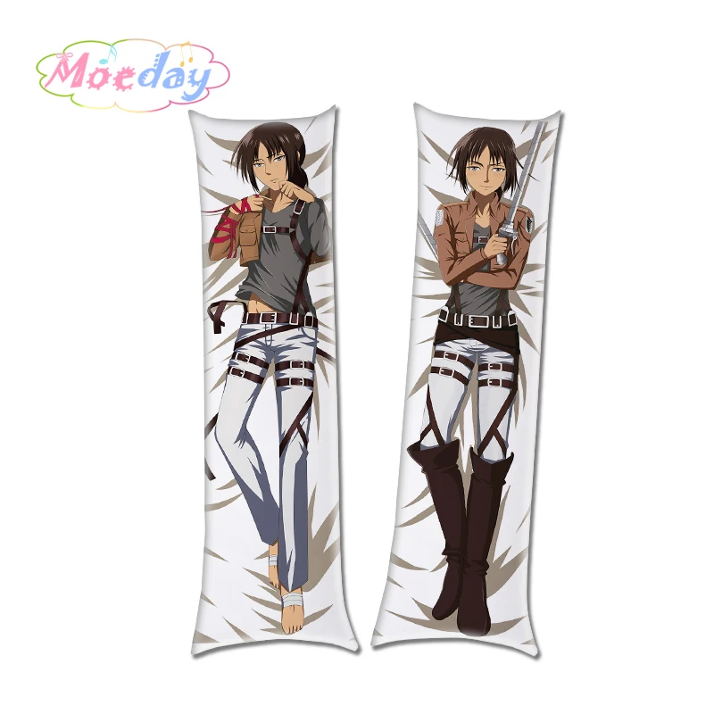 Newest!Attack on Titan Eren Jäger Mikasa Ackerman Armin Arlert Levi·Ackerman Hugging Body Pillow Case Cover