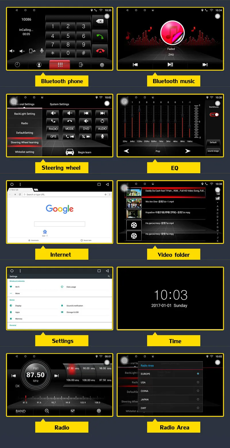 Clearance Universal 2 din Android 6.0 Car DVD player GPS+Wifi+Bluetooth+FM+Quad Core 7 inch 1024*600 screen car radio 2din multimedia 8