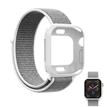 Нейлоновый спортивный ремешок для Apple Watch 4/5 ремешок 40 мм 44 мм с защитным чехлом браслет для iWatch Apple Watch 42 мм 38 мм