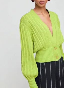 

Women Winter Cardigan 2019 New Fashion Deep V Loose Solid Colors Waist-Controlled Ladies Sweater Cardigan Autumn Winter Sweater