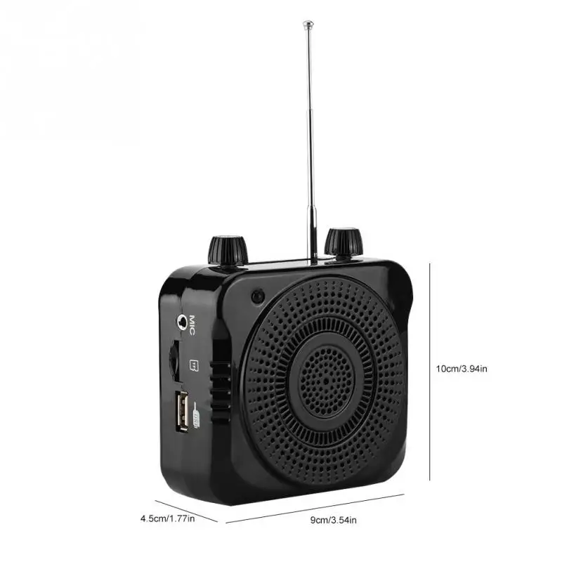 Портативный микрофон усилитель аудио беспроводной радио FM USB плеер Громкоговоритель речевые усилители для обучения с микрофоном