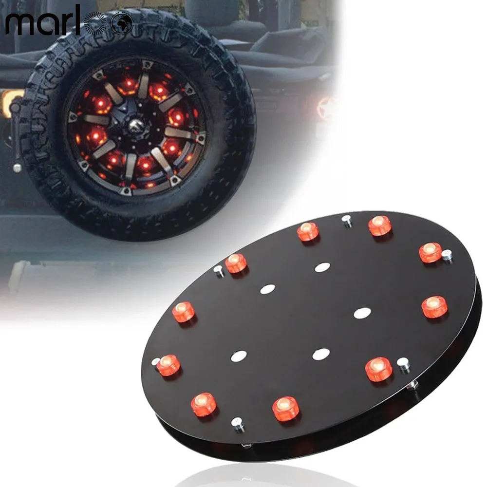 Marloo Spare Tire Brake Lights 3rd Taillight LED for Jeep Wrangler JK