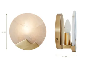 

Postmodernism Designer Marble Hall Wall Light Creative Restaurant Bar Living Room Wall Sconce Villa Led Candle Wall Light