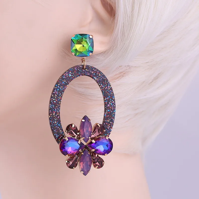 Earrings Purple