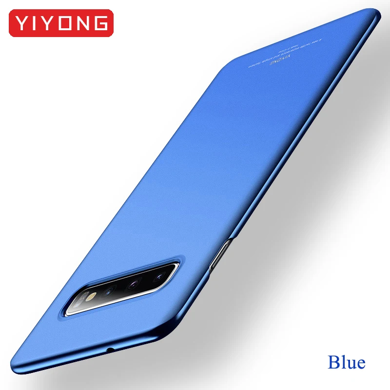 S10 Plus чехол YIYONG матовый чехол для samsung Galaxy S10 Plus S9 чехол S10 Lite Жесткий PC чехол для samsung S10 E S9 Plus чехол для телефона - Цвет: Simple blue