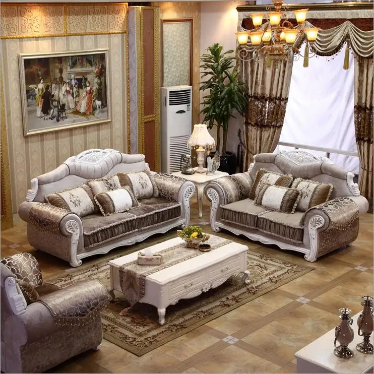 cheap living room furniture modern fabric sofa European sectional sofa set 1070