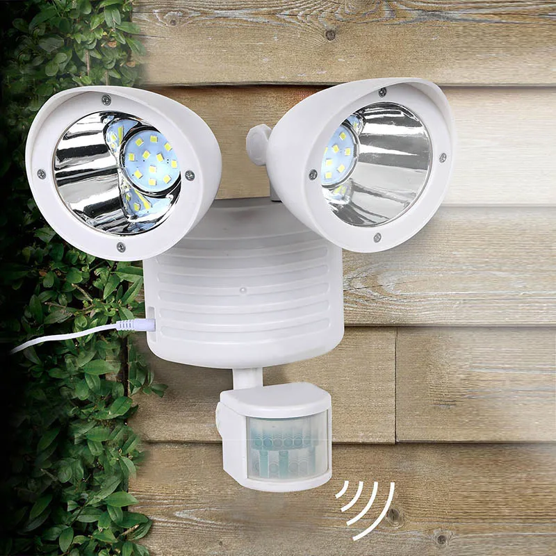 

22 LED Double-Headed Solar Light Motion Body Sensor Security Wall Lamp Outdoor Garden Spotlight @8 JD9 WWO66