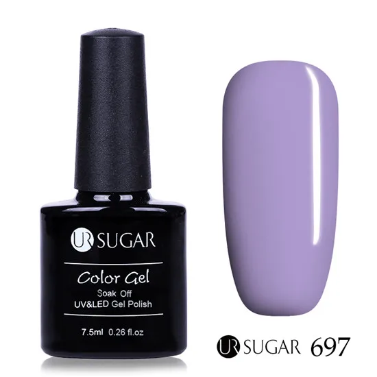 Ur Sugar 7,5 мл Блестящий Гель-лак розовый блеск замачиваемый УФ-гель для ногтей лак фиолетовая серия Гель-лак для нейл-арта - Цвет: Color 697