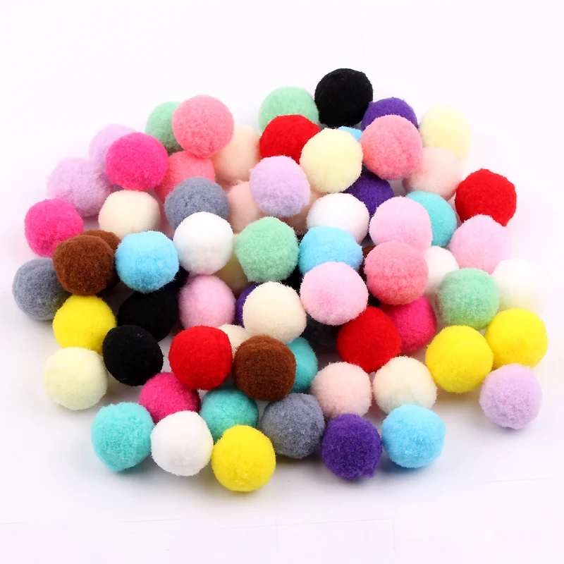 

Pompon 15mm Mini Fluffy Soft Pom Poms Pompoms Ball Pom Pom Handmade Kids Toys Wedding Decor DIY Sewing Craft Supplies 144Pcs
