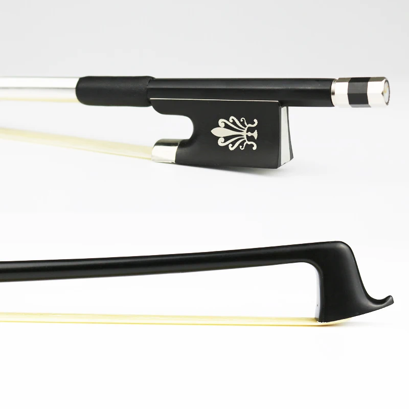

4/4 Size Advanced Black Carbon Fiber Violin Bow Pernambuco Performance Exquisite Horsehair Ebony Frog Violin Parts Accessories