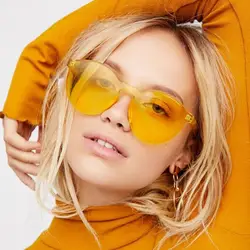 VIVIBEE конфеты для женщин без оправы квадратный Цвет Роскошные солнцезащитные очки для дамы градиент оттенки 2019 тренд Летняя мода губ