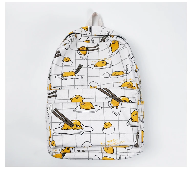 

Free shipping Lazy Egg Printed Kids Backpacks Cartoon Yellow Gudetama Lazy Egg School Bags