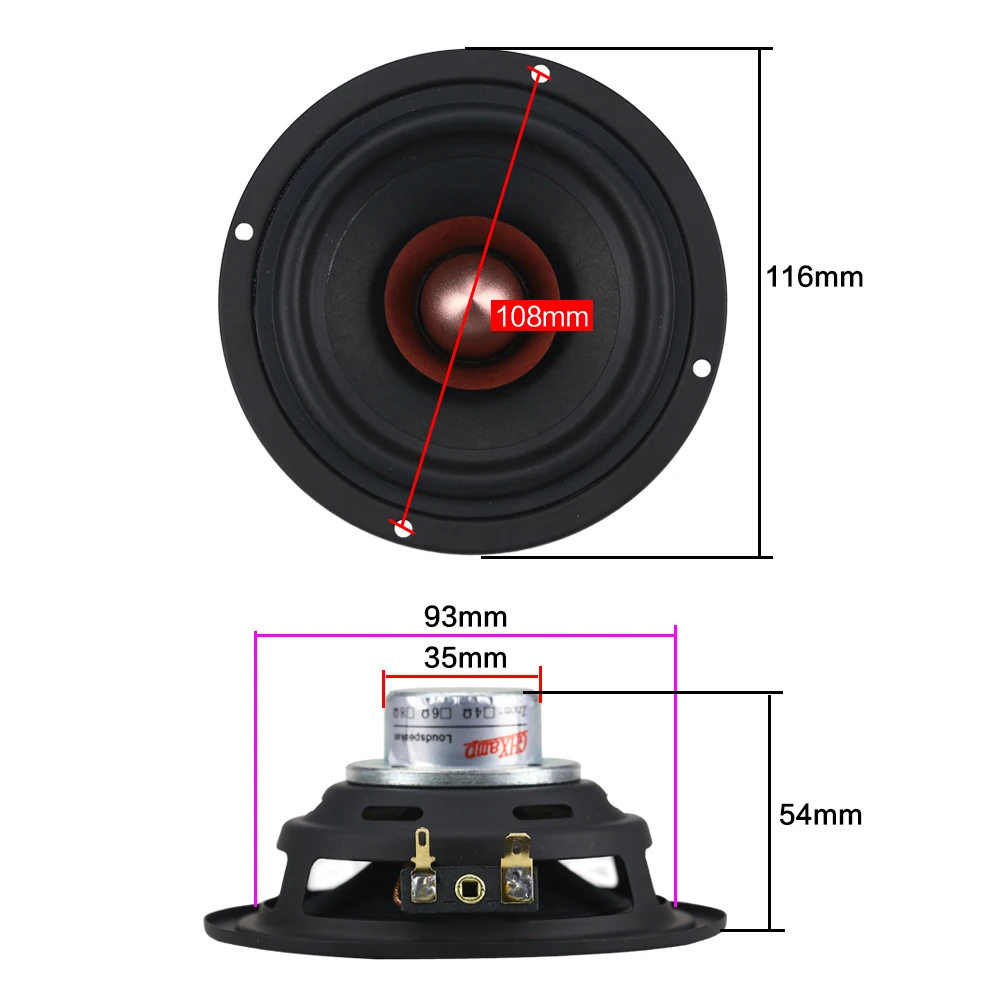 Новые 4 дюйма 25 Вт полный спектр Динамик модуль Bluetooth Динамик DIY громкий Динамик Вокальный Инструмент трехступенчатая равновесие, по 1 паре