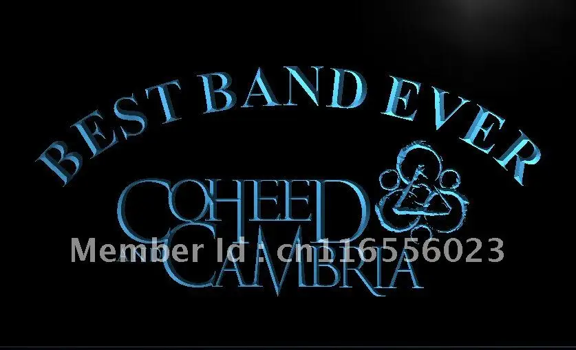 LA333-лучший ремешок никогда не Coheed Cambria светодиодный неоновый светильник знак для