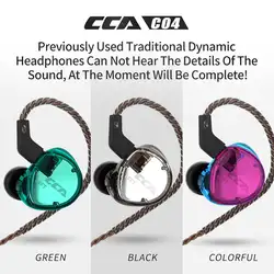 POP CCA CA4 1DD + 1BA 2 единицы Шум отмена In-Ear HiFi тяжелое основание проводные наушники