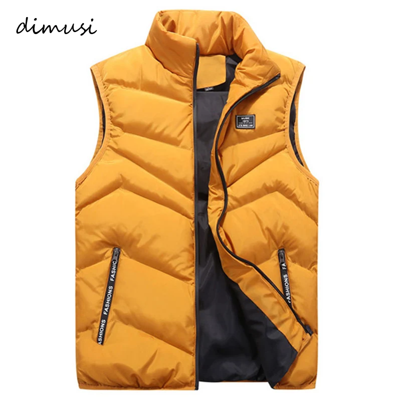 Billig DIMUSI Herren Jacke Ärmellose Weste Winter Mode Casual Mäntel Männlichen Baumwolle Gefütterte männer Weste Männer Verdicken Westen 4XL, YA741
