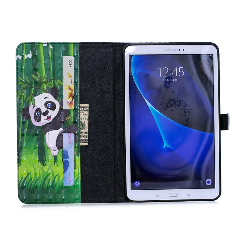 Wekays For Samsung Tab A6 10.1 T580 Cartoon 3D Leather Case For Samsung Galaxy Tab A6 A 6 2016 10.1 T585 T580 SM-T585 Cover Case