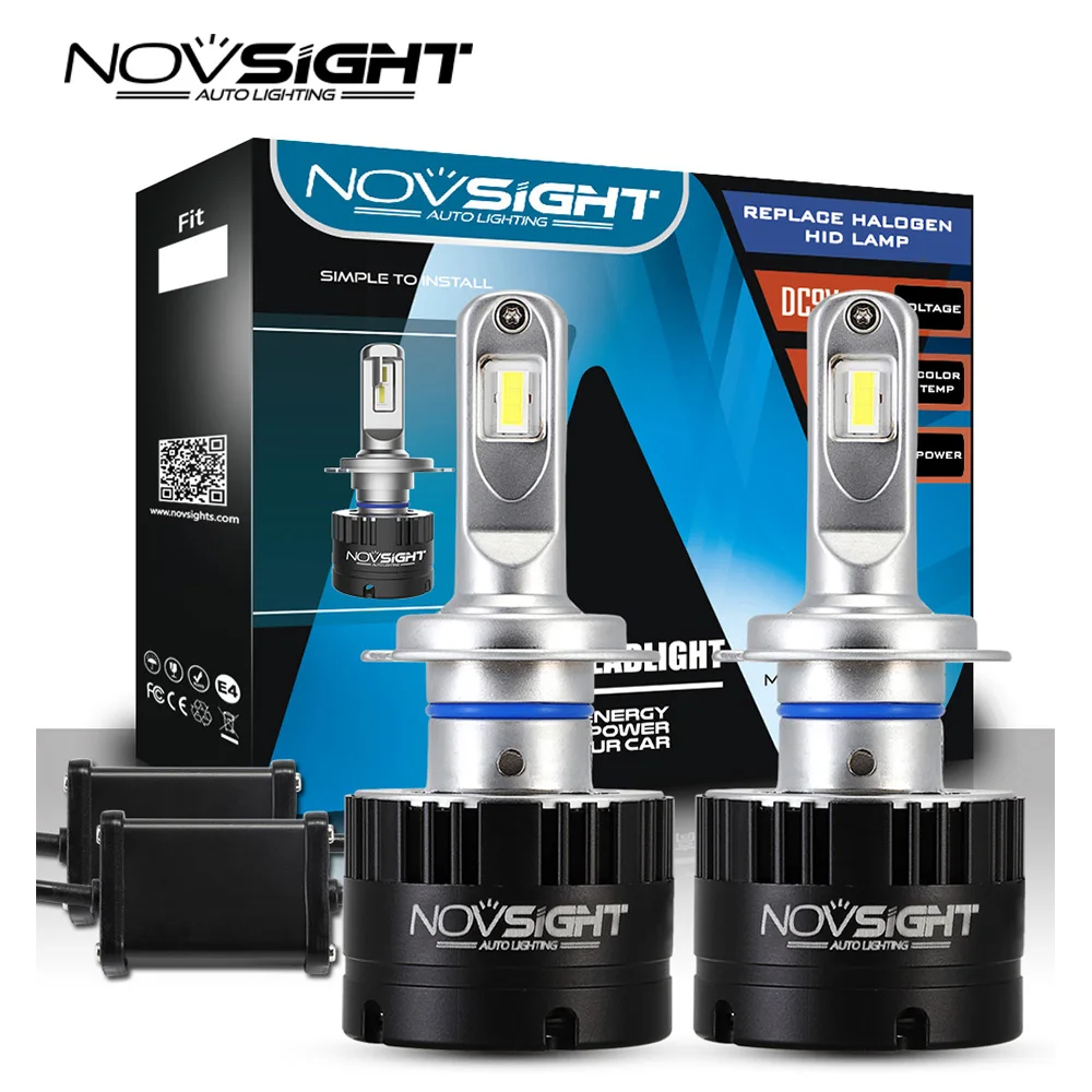 

NOVSIGHT Car Headlight H7 H4 LED H8/H11 HB3/9005 HB4/9006 H1 80W 14400lm Auto Bulb Headlamp 5500K headlight h7 led car Lights