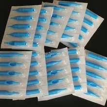 50 шт. 7DT 8DT смешанные размеры синий одноразовые небольшие татуировки пластик Советы Насадки