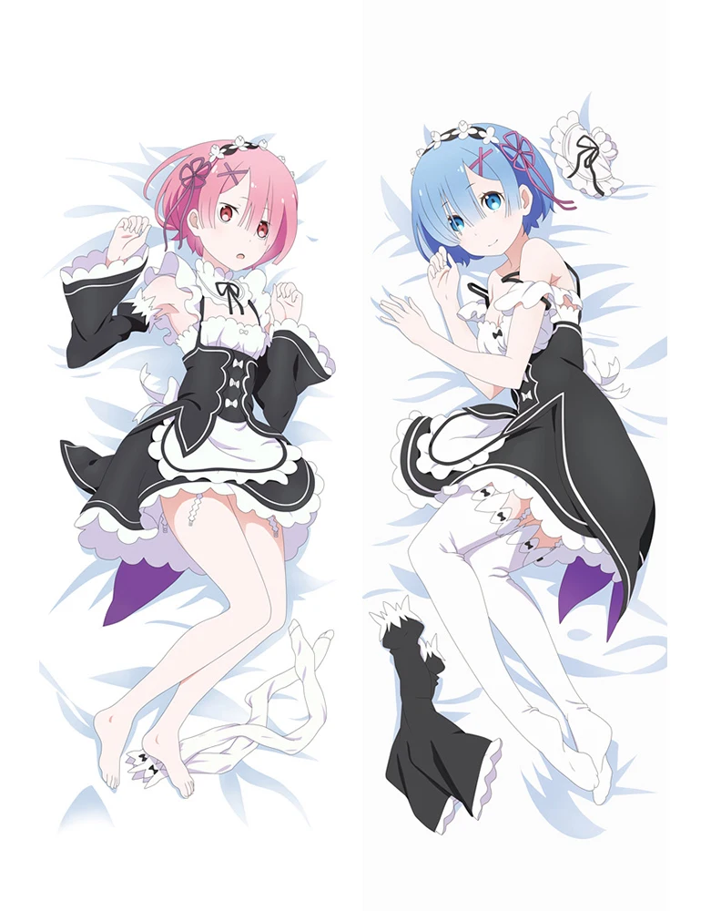 Обновление октября аниме Re: Zero Hajimeru Isekai Seikatsu Rem Ram Beatrice обнимает тело Подушка Чехол Подушка «Dakimakura» чехол - Цвет: 69066