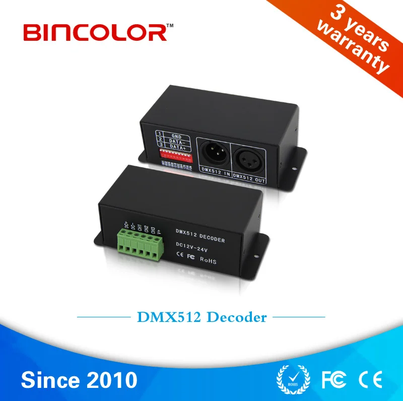 BC 803 DMX512 Decoder 5A*3CH, LED strip decoder DMX512 rgb controller ...
