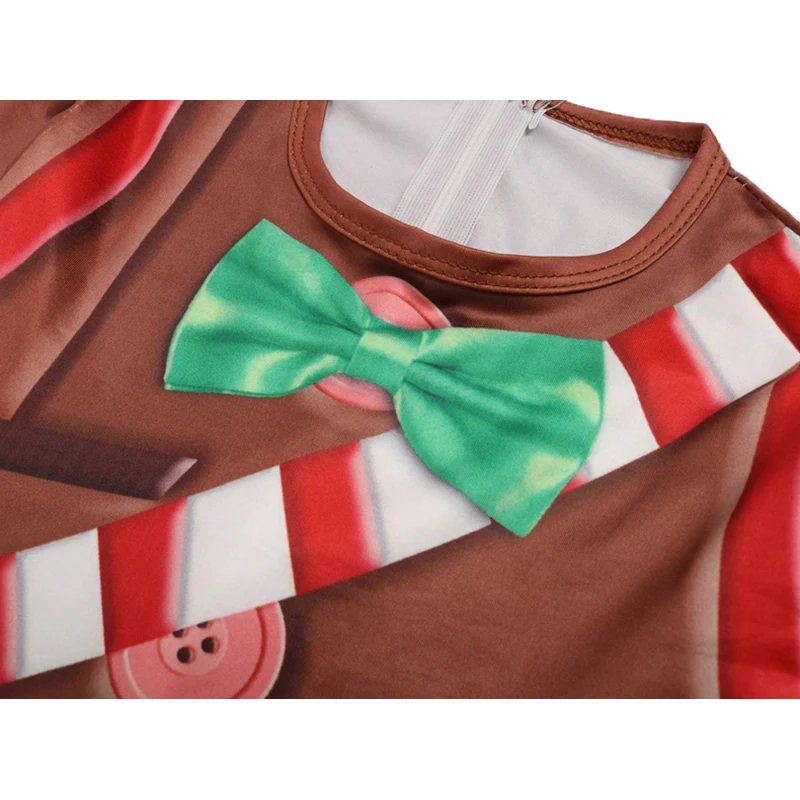 Gingerbread ManCosplay Costume Kids Streetwear Costumes Boys Jumpsuits FfortnitedCos Children Halloween Festive Party Supplies