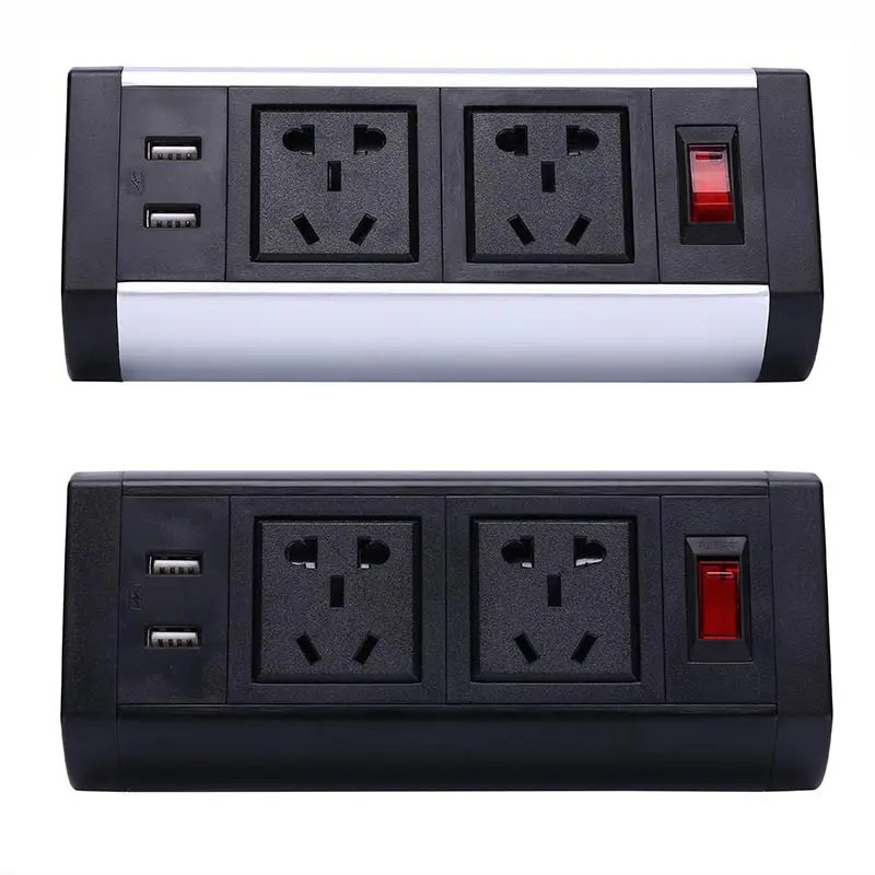 Type 1 JOHO настольный разъем 250 В 10A/16A розетки Dual USB зарядное устройство с коммутатором портативные компьютеры Настольный ПК кабель для передачи данных Универсальный - Тип: Type 1