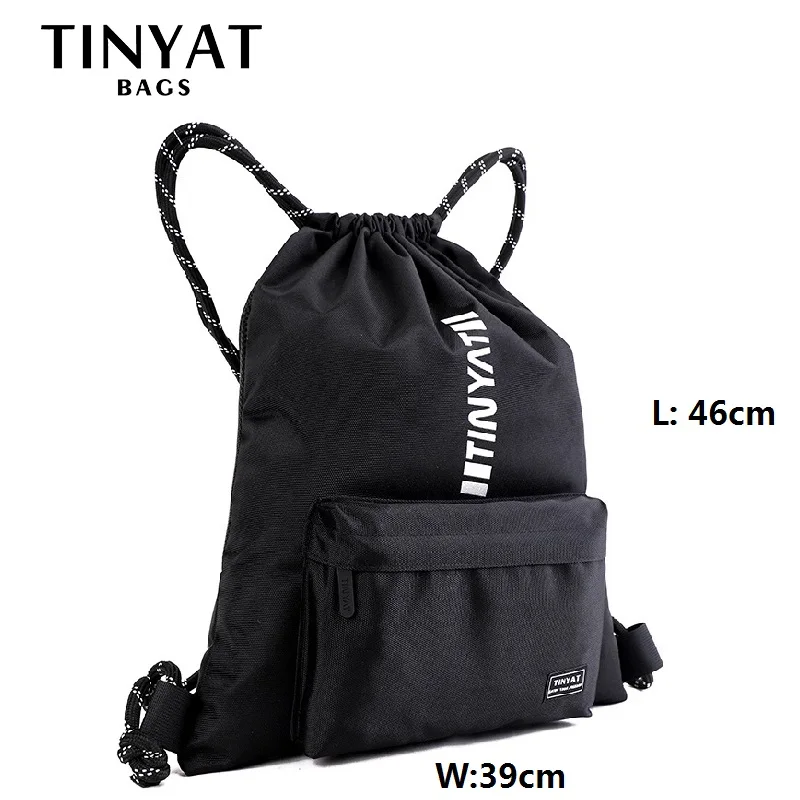 TINYAT женский рюкзак на шнурке, повседневный школьный рюкзак для девочек, мужской женский рюкзак для путешествий, школьные рюкзаки для девочек-подростков 18