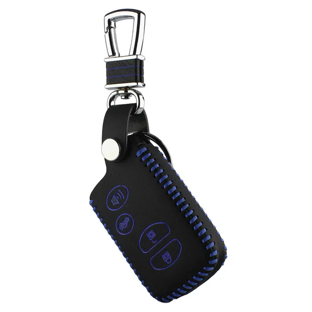 Кожаный чехол для ключей для Toyota prius 2012 LAND CRUISER 2007 2010 автомобильный Футляр для ключей 4 кнопки - Название цвета: Цвет: желтый
