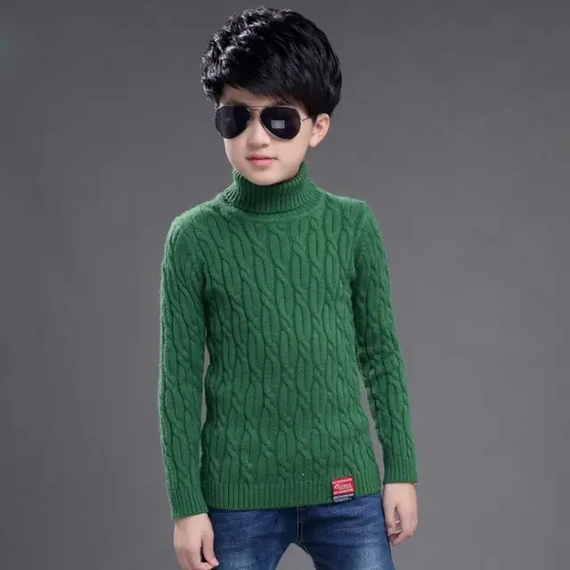 Casual Toddler Boys Sweaters Pullovers Black Cotton Crochet Clothing