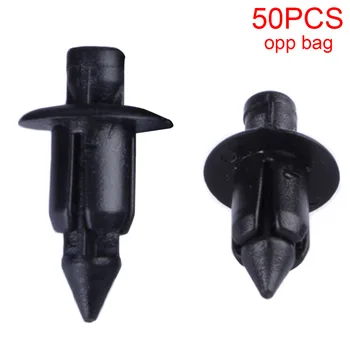 

Dewtreetali 8mm Car Door Panel Fastener Clip 50pcs Black Plastic Fender Bumper Retainer Rivet Car Styling for Toyota BMW