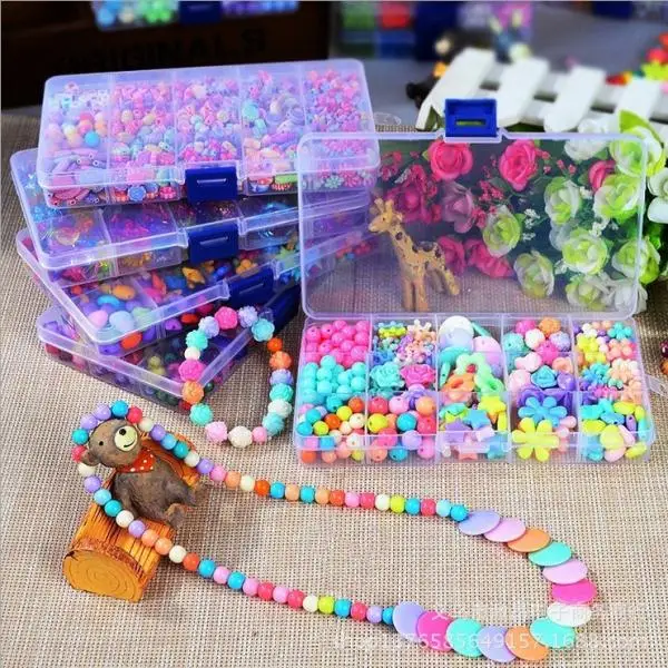 200 Pieces Acrylic Beads Toy Jewelry Making Beads Set Accessories Kids Adults Children Necklace Bracelets Craft DIY Kit