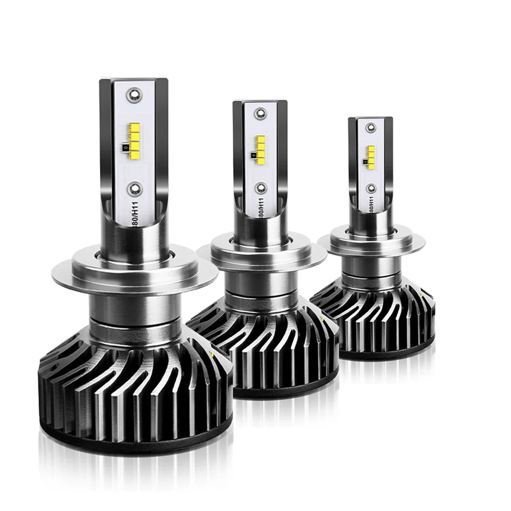 

F2 With 8 SMD ZES Chip H7 Led 8000LM Mini Car Headlight Bulbs Auto Lamp H1 H4 LED H11 H8 HB3 9005 HB4 Car Fog bulb 6000K 12V 24V